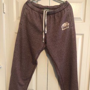 Roots Heathered Purple Sweatpants, Size Large